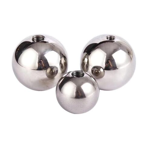 1-50pcs M8 Thread 304 Stainless Steel Balls OD 15/16/17/18/19/20/25~200mm Solid Half-Hole Balls(10pcs,20mm) in Kuwait