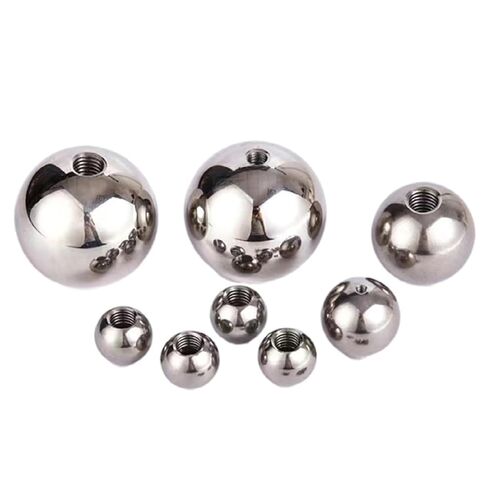 1-50pcs M8 Thread 304 Stainless Steel Balls OD 15/16/17/18/19/20/25~200mm Solid Half-Hole Balls(10pcs,20mm) in Kuwait
