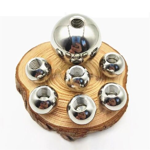 1-50pcs M8 Thread 304 Stainless Steel Balls OD 15/16/17/18/19/20/25~200mm Solid Half-Hole Balls(10pcs,20mm) in Kuwait
