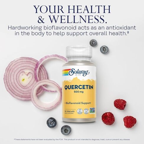 SOLARAY Quercetin 500 mg, Supports Sinus, Respiratory, Immune Function & Normal, Healthy Uric Acid Levels, 90 VegCaps in Saudi Arabia