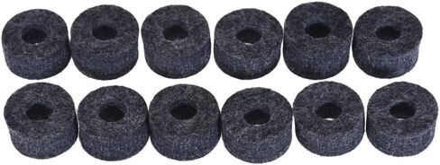 Liebewh 12 Gray Love Washers for Hi Hat Brooce Cymbals ، حماية الأسطوانة 25 مم OD 10mm معرف يمنع أضرار المعادن بالشكل المستدير in Kuwait