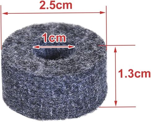 Liebewh 12 Gray Love Washers for Hi Hat Brooce Cymbals ، حماية الأسطوانة 25 مم OD 10mm معرف يمنع أضرار المعادن بالشكل المستدير in Kuwait
