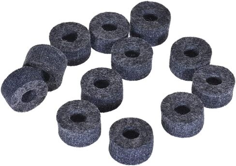 Liebewh 12 Gray Love Washers for Hi Hat Brooce Cymbals ، حماية الأسطوانة 25 مم OD 10mm معرف يمنع أضرار المعادن بالشكل المستدير in Kuwait