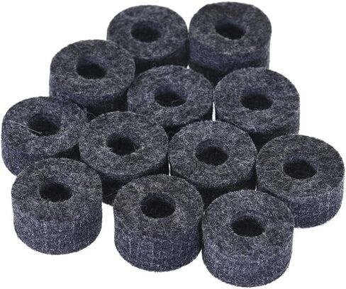 Liebewh 12 Gray Love Washers for Hi Hat Brooce Cymbals ، حماية الأسطوانة 25 مم OD 10mm معرف يمنع أضرار المعادن بالشكل المستدير in Kuwait