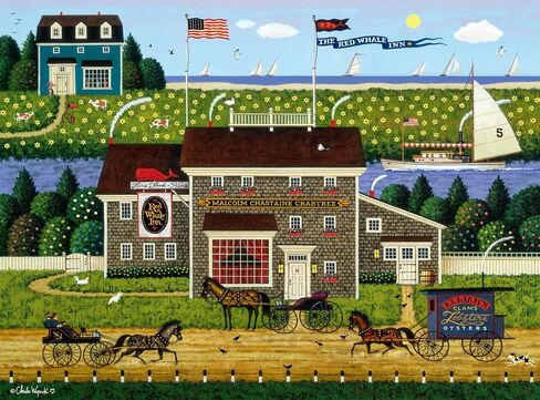 Buffalo Games - Charles Wysocki -Sunset Bay - 1000 قطعة بانورامزو للألغاز للبالغين - اللغز الكامل المثالي لليالي اللعبة - الحجم النهائي هو 26.75 × 19.75 in Saudi Arabia