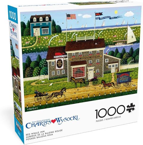Buffalo Games - Charles Wysocki -Sunset Bay - 1000 قطعة بانورامزو للألغاز للبالغين - اللغز الكامل المثالي لليالي اللعبة - الحجم النهائي هو 26.75 × 19.75 in Saudi Arabia