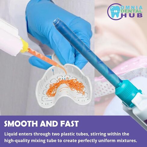 100 PCS Dental Grade Lensial Lensial Mixing Tips by Omnia One | خلط ثابت وخالي من الفقاعات-ملاءمة عالمية لأنظمة Automix-مثالية لـ VPs ، المعجون ، والمواد المركبة in Kuwait