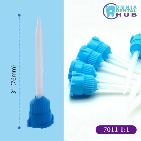 100 PCS Dental Grade Lensial Lensial Mixing Tips by Omnia One | خلط ثابت وخالي من الفقاعات-ملاءمة عالمية لأنظمة Automix-مثالية لـ VPs ، المعجون ، والمواد المركبة in Kuwait