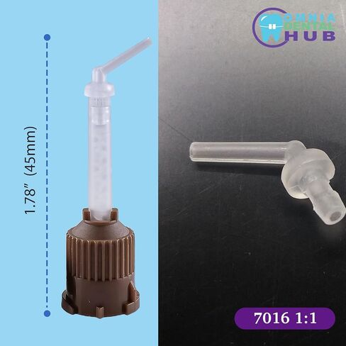 100 PCS Dental Grade Lensial Lensial Mixing Tips by Omnia One | خلط ثابت وخالي من الفقاعات-ملاءمة عالمية لأنظمة Automix-مثالية لـ VPs ، المعجون ، والمواد المركبة in Kuwait