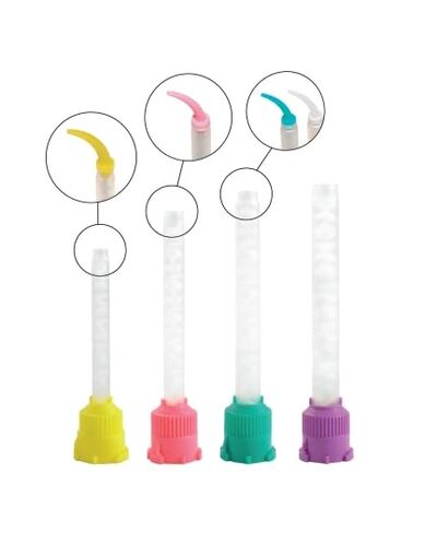 100/Pcs Dental Impression Intraoral Mixing Tips Color-Coding Corresponding HP Mixing Tips (Clear) in Kuwait