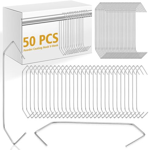 50 Pcs Powder Coating Hook V-Hook, Powder Coating Kit for Painting, 4" Long 0.062 Wire Vv-Style Leg Length 0.75", Each Bearing Capacity 9lbs in Saudi Arabia