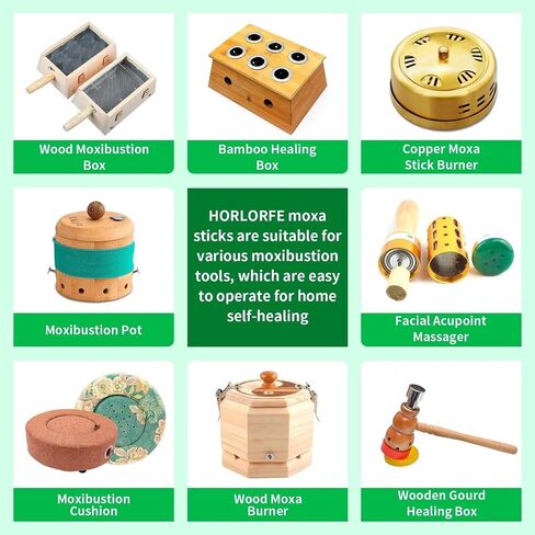 6 PCS Moxibustion Kit ، 2 صناديق Moxa النحاسية التي لا تدخن ، 2 أكياس مرشح الدخان ، 1 خزان عصا moxa متعدد الوظائف ، 1 غلاف عزل لخزان عصا moxa (لا تشمل عصا moxa) in Kuwait