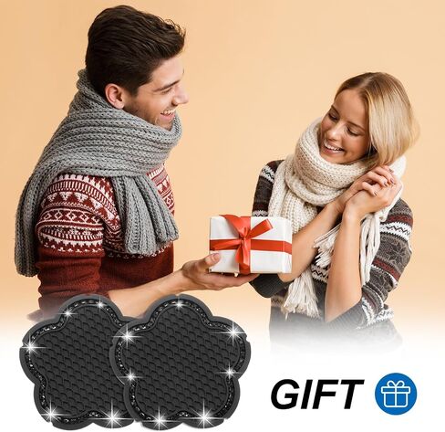 كوستر كأس سيارة UXCELL ، 2PCS PVC على شكل زهرة ، حامل كأس السيارة ، إكسسوارات السيارات الداخلية للنساء هدية ، أبيض in Kuwait