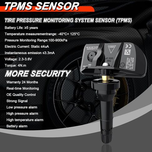 TPMS Sensor, 433MHz GM Preprogrammed Tire Pressure Monitor System Compatible with Chevy/Cadillac/Buick/GMC Acadia Sierra 2016-2018 Replaces 13598773 13589601 4 Pack in Saudi Arabia