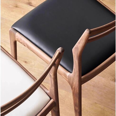 Office Chair North America Walnut Color Dining Chair Home Study Modern Simple Dining Room Chair Home Living Room Negotiation Backrest Chair Home Office Desk Chairs in Saudi Arabia
