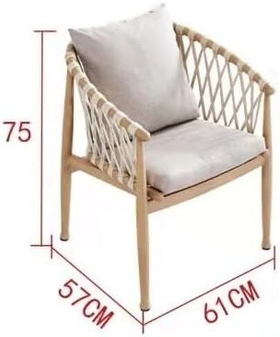 Office Chair Scandinavian Outdoor Cafe Dining Table Rattan Chair Garden Outdoor Patio Leisure Rattan Rope Weaving Table and Chairs Home Office Desk Chairs in Saudi Arabia