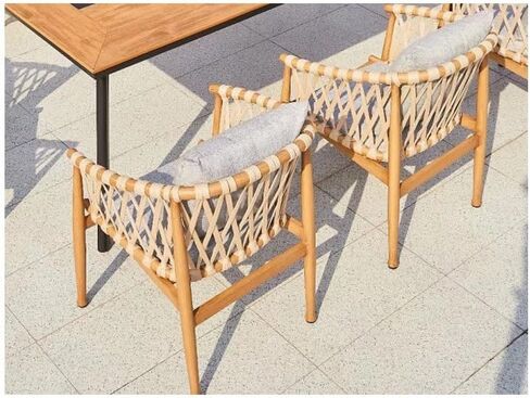 Office Chair Scandinavian Outdoor Cafe Dining Table Rattan Chair Garden Outdoor Patio Leisure Rattan Rope Weaving Table and Chairs Home Office Desk Chairs in Saudi Arabia