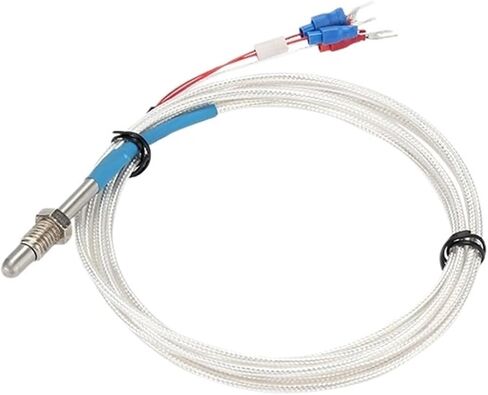 M8 Screw PT100 Type 1M 2M 3M 5M Wire Cable with External Silicone Layer Thermocouple Temperature Sensor(PT100 5M M8) in Kuwait