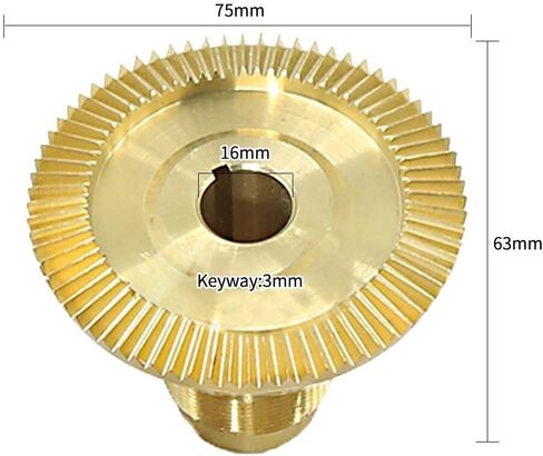 Power Transmission Milling Machine Bevel Gear Spiral Bevel Gear Bridgeport Bronze Gear for Servo Power Feeder Straight/Left/Right Tooth - (Hole Diameter: Right Tooth) in Saudi Arabia
