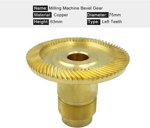 Power Transmission Milling Machine Bevel Gear Spiral Bevel Gear Bridgeport Bronze Gear for Servo Power Feeder Straight/Left/Right Tooth - (Hole Diameter: Right Tooth) in Saudi Arabia