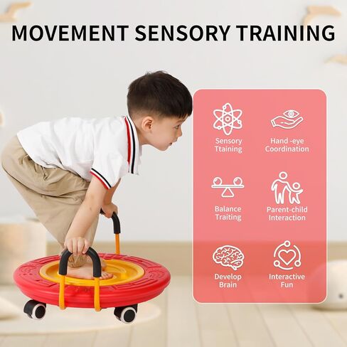 3 في 1 لوحة سكوتر الرصيد للأطفال ， لوح توازن التذبذب البلاستيكي متاهة مع مقابض ، 5 كرات ، قرص تمايل صغير للتدريب الحسي ، العلاج الطبيعي in Kuwait