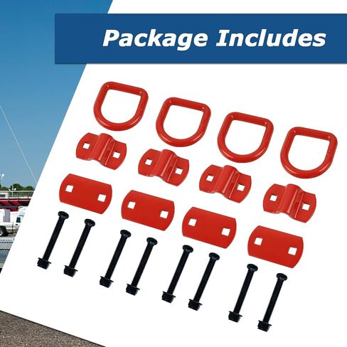 1/2" Trailer Tie-Down Anchor D-Ring Heavy Duty Bolt-On Forged, 12,000 lb Breaking Strength Tie-Down Hook Anchor,Bolt-On Forged D-Rings for Trailer, Truck Bed D-Ring Tie-Downs in Saudi Arabia