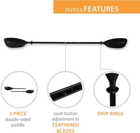 Lifetime 91076 Lite Elite Kayak Paddle, Black, 86.6 inches in Saudi Arabia