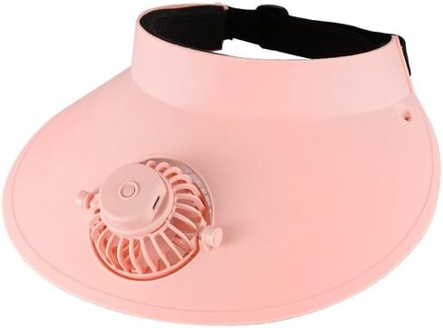 Sun Visor Hat with Fan Temp Settings-Large Area Sun Protection,Visors for Women/Men/Kids,Adjustable Elastic Buckle (US, Alpha, Medium, X-Large, White) in Saudi Arabia