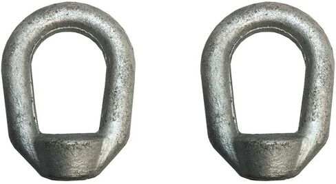 2 Pc Hot Dipped Galvanized 3/8" Thickness Eye Nut with 1/2"-13 Tap 2,250 Lbs WLL in Saudi Arabia