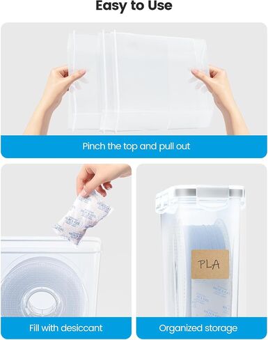 YOOPAI Filament Storage Box - 4 Pack Filaments Container for 3D Printing Filaments Sealing and Protection - Portable Filament Storage with Desiccant&Label ,Water-Proof and Dust-Proof 4.0L(9.03*8*3) in Saudi Arabia