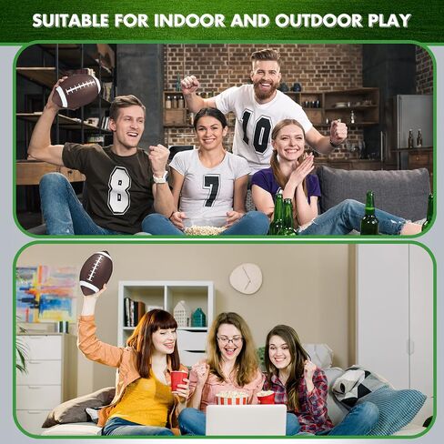Jerify 9 Pack 9 Inch Rubber Footballs Playground Inflatable Football Bulk for Kids Comfortable Grip Ball for Junior Youth Outdoor(Brown) in Saudi Arabia