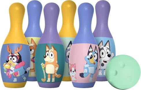 مجموعة Bluey Bowling للأطفال - حزمة PlaySet مع أنشطة ألعاب Bluey Bowling مع ملصقات ، المزيد | ألعاب Bluey في الهواء الطلق للبنين والبنات in Saudi Arabia