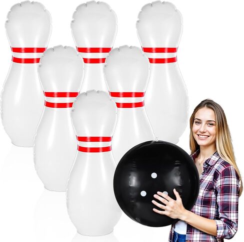 Giant Inflatable Bowling Set，One 15 Inches Ball with Six 23 Inches Pins in Saudi Arabia