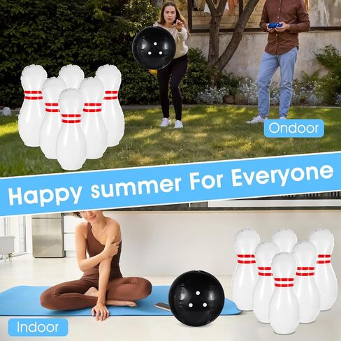 Giant Inflatable Bowling Set，One 15 Inches Ball with Six 23 Inches Pins in Saudi Arabia
