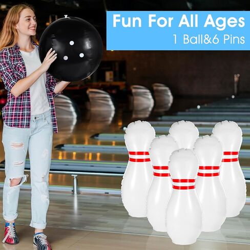 Giant Inflatable Bowling Set，One 15 Inches Ball with Six 23 Inches Pins in Saudi Arabia