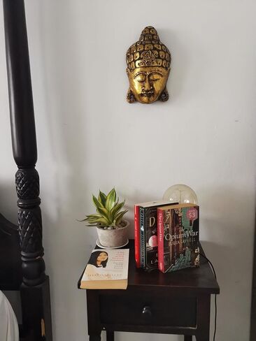 Bali Tropical Home Red Gold Harmony Buddha Mask - Invite Peace & Calm Into Your Space, Wall Decor in Saudi Arabia