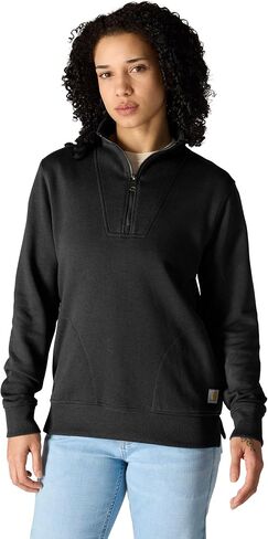 Carhartt Women's Plus Size Tencel Fiber Series Relafted Fit 1/2 Zip Sweatshirt in Saudi Arabia
