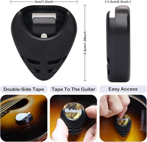 Guitar Accessories Kit: Clip On Guitar Tuner, 3 in 1 Guitar Capo, 30 Guitar Picks, Pick Holder, Leather Plectrum Pouch Keyring & Storage Case for Acoustic Electric Guitar, Bass, Ukulele in Kuwait