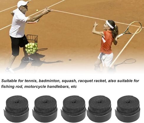 25PCS Tennis Racket Grip Tape,Anti Slip Perforated Super Absorbent Tennis Overgrip Badminton for Fishing Rods Squash Racket in Saudi Arabia