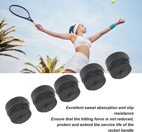 25PCS Tennis Racket Grip Tape,Anti Slip Perforated Super Absorbent Tennis Overgrip Badminton for Fishing Rods Squash Racket in Saudi Arabia