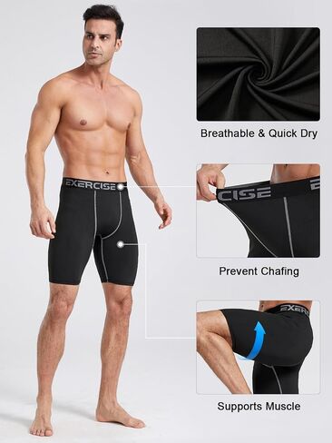 5 Pack Compression Shorts Men Compression Underwear for Men Athletic Mens Spandex Baselayer,Running,Workout in Saudi Arabia