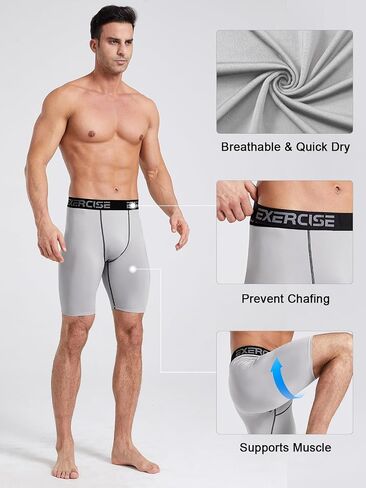 5 Pack Compression Shorts Men Compression Underwear for Men Athletic Mens Spandex Baselayer,Running,Workout in Saudi Arabia