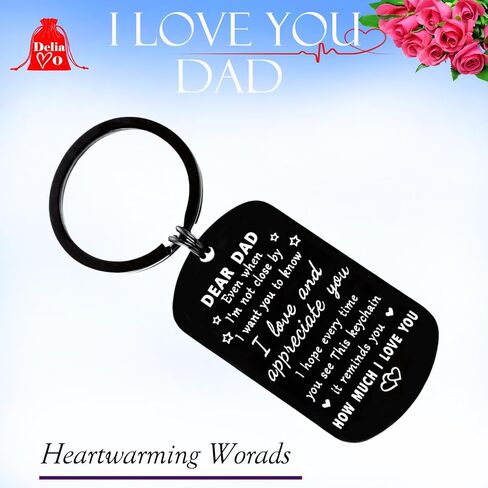 Father's Day Gifts for Dad from Daughter, Drive Safe Keychain Gifts Ideal for Dad Birthday Christmas Valentine's Day in Saudi Arabia