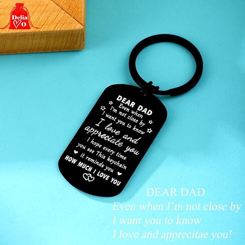 Father's Day Gifts for Dad from Daughter, Drive Safe Keychain Gifts Ideal for Dad Birthday Christmas Valentine's Day in Saudi Arabia