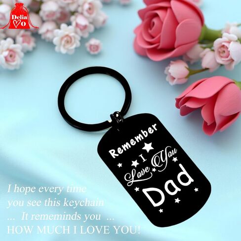 Father's Day Gifts for Dad from Daughter, Drive Safe Keychain Gifts Ideal for Dad Birthday Christmas Valentine's Day in Saudi Arabia