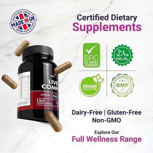 Liver Detox Cleanse & Repair - Milk Thistle | Dandelion | Artichoke - 2 Months Supply - Natural Ingredients for Healthy Liver Function - Premium Liver Supplement - 120 Vegan Capsules in Saudi Arabia