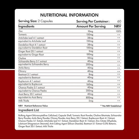 Liver Detox Cleanse & Repair - Milk Thistle | Dandelion | Artichoke - 2 Months Supply - Natural Ingredients for Healthy Liver Function - Premium Liver Supplement - 120 Vegan Capsules in Saudi Arabia