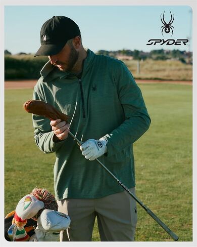 قميص Spyder Mens -Sweatshirt - Half Half Half zip pullover mens - UPF 30+ جاف مناسبًا من قمصان الشمس الطويلة للأكمام الطويلة للرجال in Saudi Arabia
