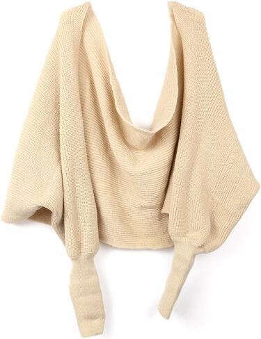 Fashion Korean Style Autumn Winter Unisex Knitted Scarf,Cape Shawl with Sleeves For Ladies Shawls Wrap Autumn Winter in Saudi Arabia