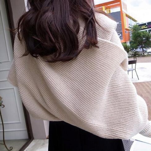 Fashion Korean Style Autumn Winter Unisex Knitted Scarf,Cape Shawl with Sleeves For Ladies Shawls Wrap Autumn Winter in Saudi Arabia